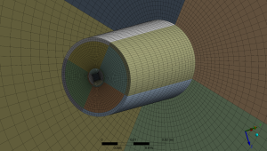 1,156,375 hexahedral cells generated in combustion chamber and in nozzle region