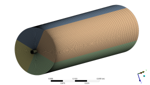 1,156,375 hexahedral cells generated in combustion chamber and in nozzle region