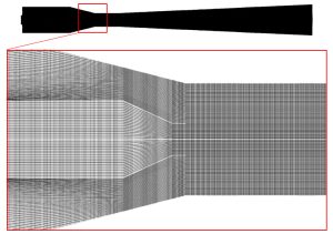 Grid generated on geometry fully structured 121205 quad cells