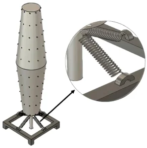 Schematic of a VBWT system with base and spring design
