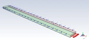 The ANSYS SpaceClaim flow domain defining the distributed roof inlets and the concentrated exhaust boundary