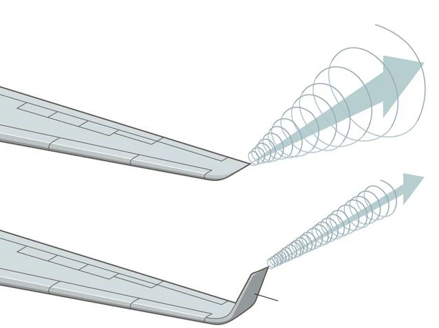 The physical flow schematic explaining how wingtip vortices cause induced drag and how vertical walls block them