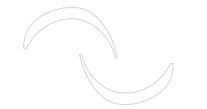 The final optimized two-blade rotor profile generated by the ANSYS algorithm