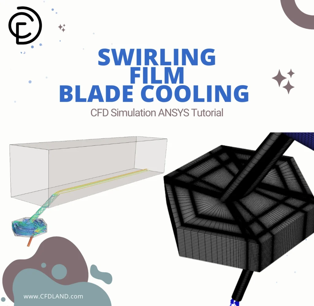 Swirling Film Blade Cooling CFD Simulation ANSYS Tutorial