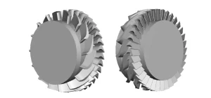 3D model of multi-stage axial turbine geometry for high-power generation