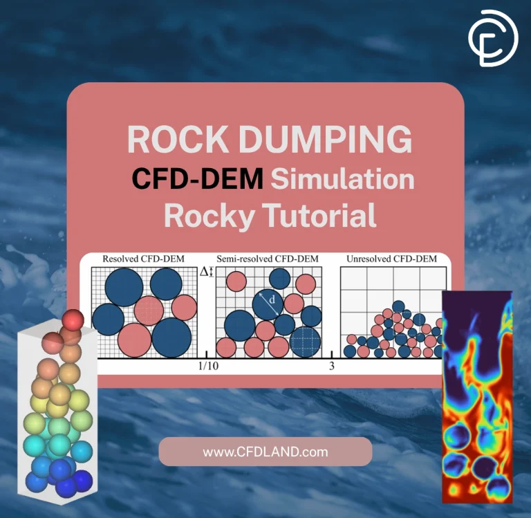 Rock Dumping DEM CFD simulation